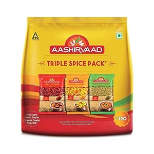 Aashirvaad Spices Combo Pack (Chilli 200g Turmeric 200g Coriander 200g)