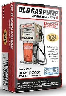 Old Gas Pump Single Hose Type A Resin Kit, Hose, Decals Model Car Accesories Diorama Piece