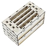 Angoily 2 Stück Modell eines Holzhauses Hausmodell kleines Haushandwerk Miniatur-Bürogebäude Tiny House Holzmodell modernes Holzhaus Blockhausgebäude kleine Holzhütte Beige