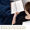 Mr.Sandman Weighted Blanket 15lbs for Queen Size Bed, Soft Sherpa Heavy Blanket for Adults Relieve Pressure - 60"x80" Navy Blue #5