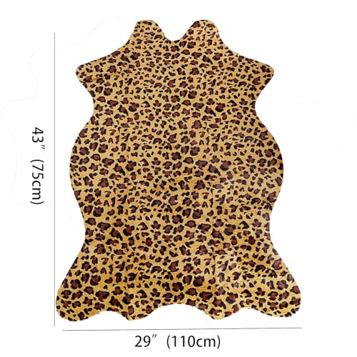 Tapete Leopardo con Estampado Animal 109x74 cm Antideslizante miniatura 3