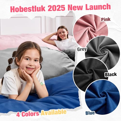 Image of Hobestluk 4FT Bean Bag Chair Large Beanbag with Removable Cover Adult Bean Bag Chair with Portable Handle Desgin for Living Room Bedroom (Blue, 4FT)