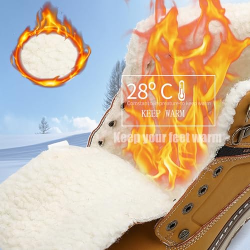 Image of ARRIGO BELLO Mens Winter Boots Snow Shoes Casual Booties US Size 8-12 | Warm Fur Lined,Mesh Lined,Non-slip,Breathable,Durable,Outdoor,Ankle Boot,Comfortable,Removable Insole