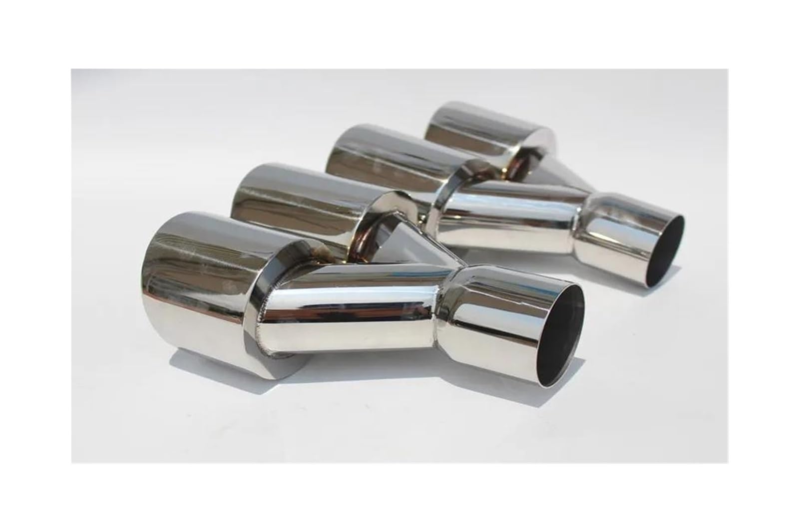 Terminale scarico 1 paio di terminali di scarico automatici universali in acciaio inox 304 da 63 mm/89 mm per golf(66MM IN 89MM OUT)