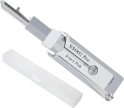 Stainless Steel Key Decoder and Pick, 2-in-1 Professional Locksmith Tools for S-Slot Lock Hole SS002