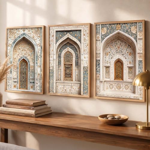 Image of kotart Traditional Indian Wall Art Painting for Living Room | Paintings Frame For Home Decoration | Framed Wall Painting Home Room Bedroom Office Decor Set of 3 (20x30 Inch)
