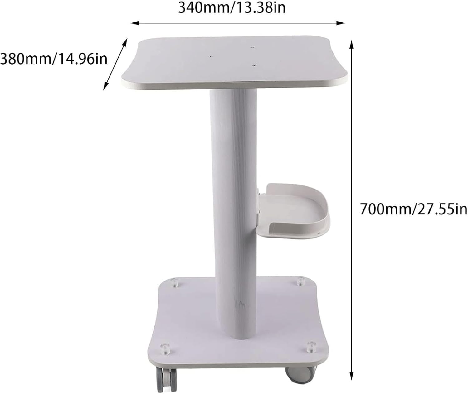 Salon Trolley Cart for Beauty & Barber Salons, Multi-Functional Rolling Storage Rack, 2 Shelves, Stylish Practical Design, Easy Installation, Ideal Spas Salons