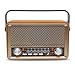 Yageking M-511BT Portable Retro Radio FM AM SW, with Bluetooth, Rechargeable Battery, Support TF Card, USB Playing, Stereo Speaker, DSP Radio