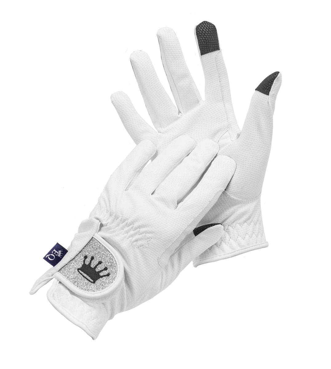 Equestrian Queen - Funktionelle Damen Reithandschuhe mit Touchscreen Kompatibilität, Rutschfestem Grip & Elegantes Design - Perfekt für den Reitsport - für Frauen und Mädchen - Bali (Weiß, XS)