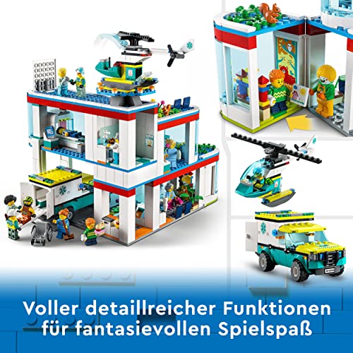 LEGO 60330 City Krankenhaus mit Krankenwagen, Rettungshubschrauber und 12 Mini-Figuren für Jungen und Mädchen ab 7 Jahren, Spielzeug mit Stadt-Gebäuden – Bild 4