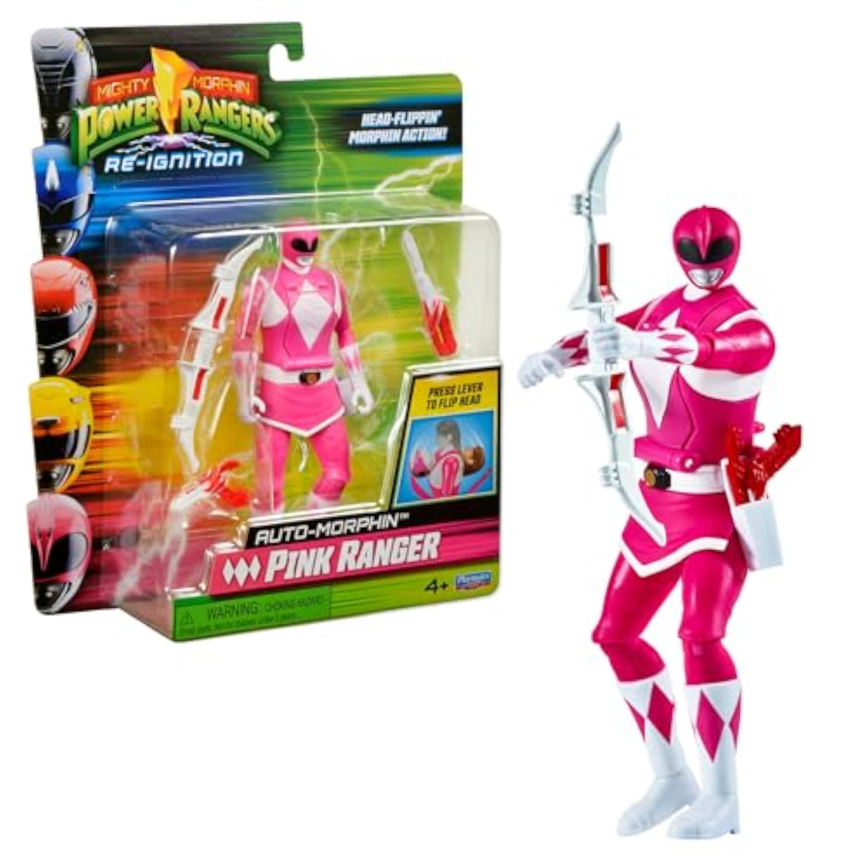 Power Rangers – Automorphin, Figura articulada 2 en 1, 15 cm, Ranger Rosa – Kim, para niños a Partir de 4 años, PWG075 Power Rangers – Automorphin, Figura articulada 2 en 1, 15 cm, Ranger Rosa – Kim, para niños a Partir de 4 años, PWG075