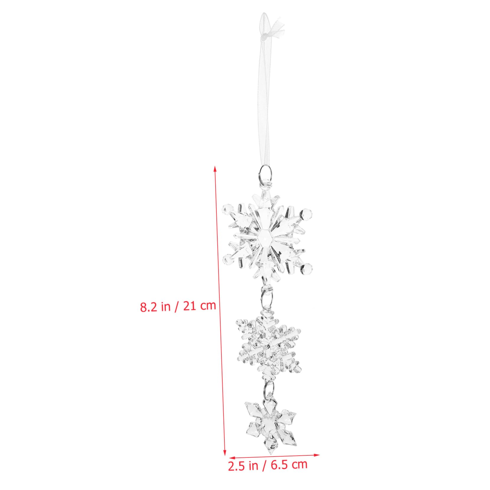 Gatuida 15piezas Adornos Colgantes De Acrílicos para Árbol De Navidad De Transparentes para Decoración Festiva para Colgar Ventanas y Paredes