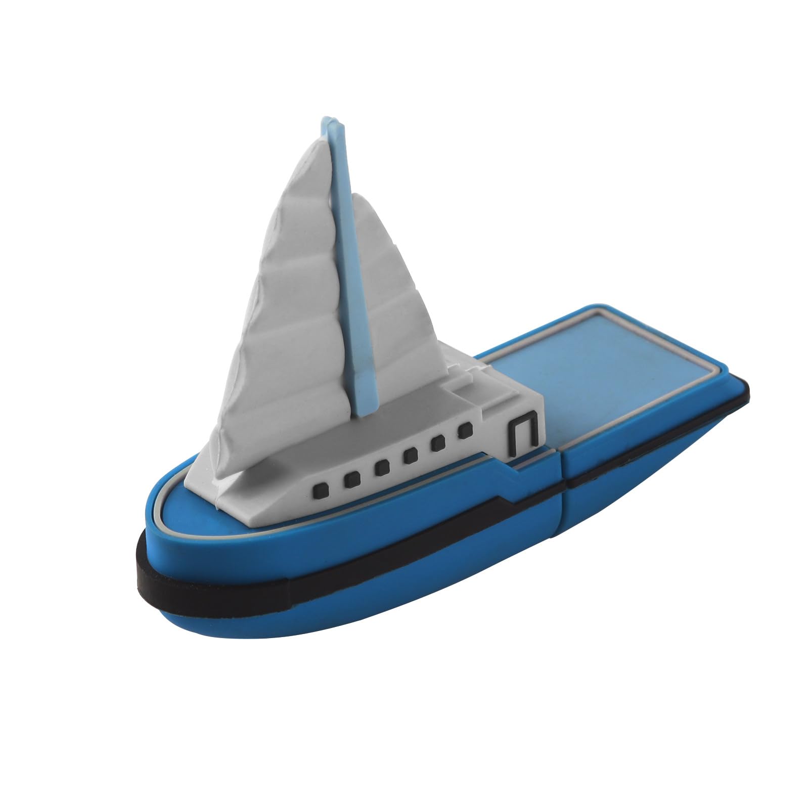CHUYI Novelty Sailboat Shape Design 32GB USB 2.0 Flash Drive Yacht Pen Drive Cool Thumb Drive Memory Stick Pendrive U Disk Gift (Blue)