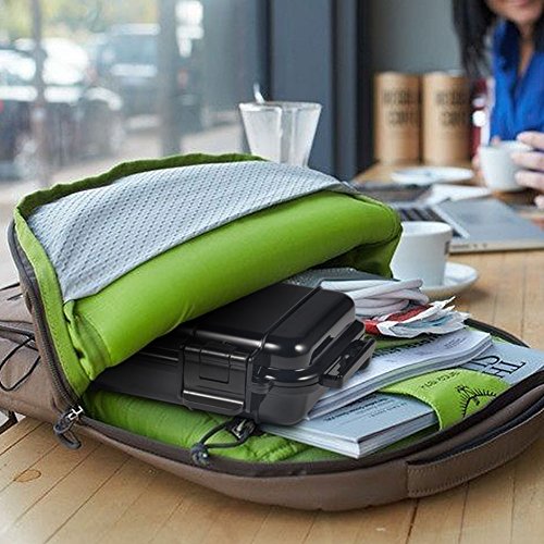 VGEBY1 Waterdichte doos schokbestendige droge opbergdoos, harde plastic beschermende grip Carry Touch telefoonhoes + schuim + handvat voor vissen kamperen wandelen (groot zwart) - Image 7