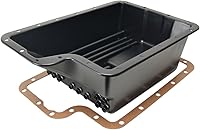 Derale 14208 Transmission Cooling Pan for Ford E4OD, 4R100, 5R110W - Adds 8.31 Quarts, Reduces Temps 20-50°F, Black Steel