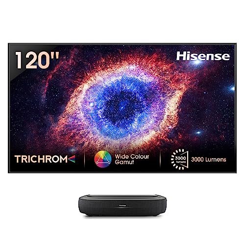 Hisense 305 cm (120 inches) Trichrom ALR Screen Series 4K Ultra HD Smart Laser TV 120L9HE (Black)