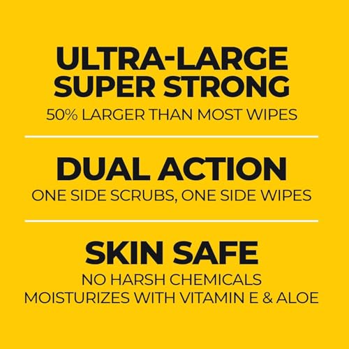 Image of Grime Boss Heavy Duty Surface and Hand Wipes (2x60ct) | Remove Paint, Oil, Grease, Adhesives, Mud, Dirt | Workshop Replace Cleaners like Rags, Towels, Pumice, Soap