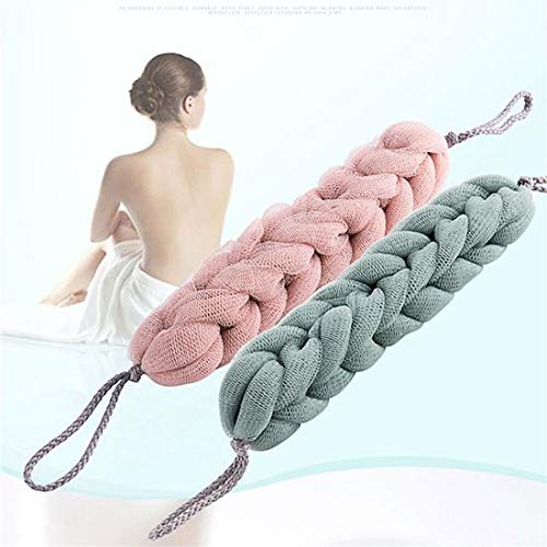 SIA VENDORS Multicolour Plastic Bath Sponge,Brush with Synthetic Mesh, Long-Handled Shower Body Exfoliating Strap Flower Mesh Net Shoulder Scrubber & Foaming Bath Brush Sponge 2pcs-image-31