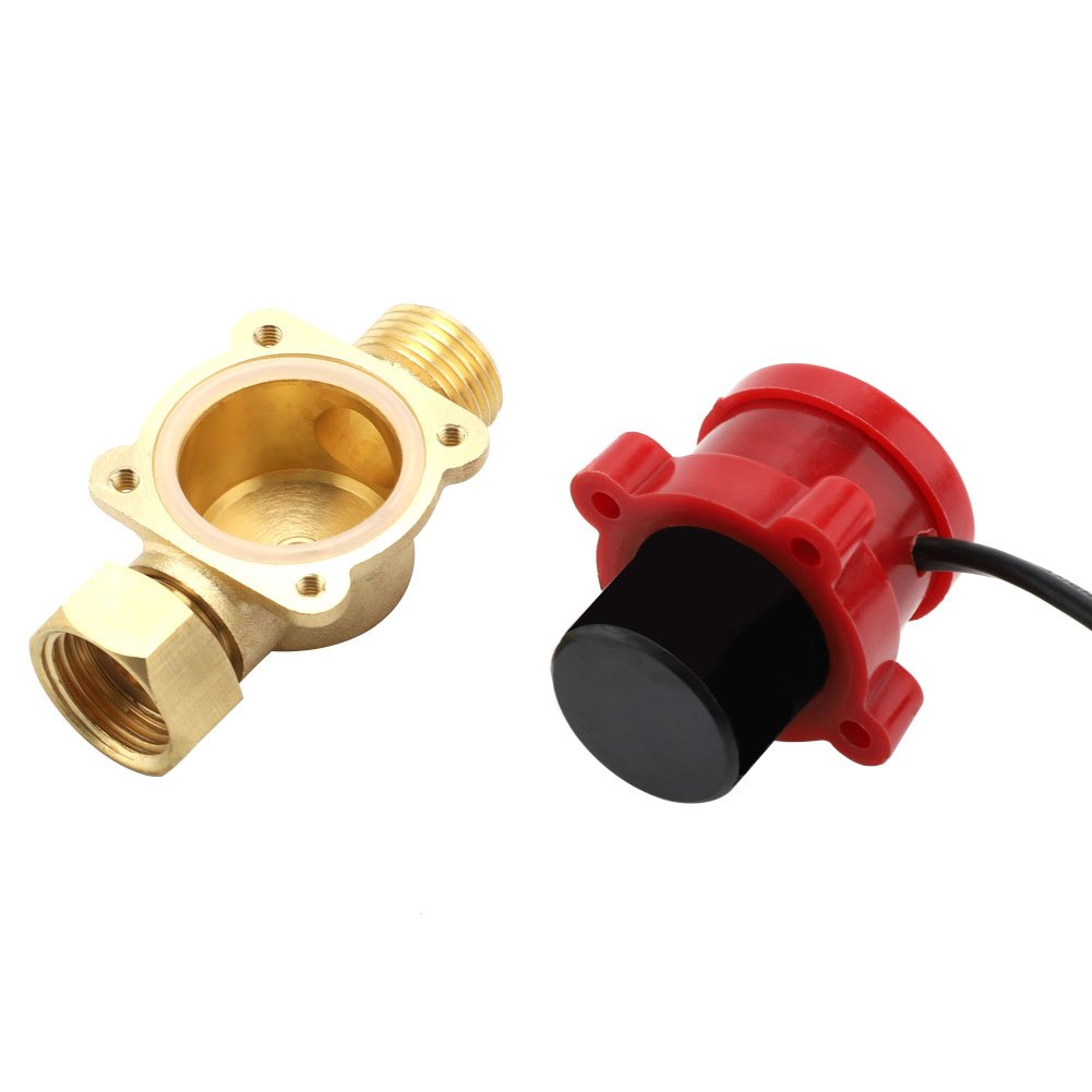 Flussostato per Acqua G1/2" Filettato 220V 0,5A con Sensore Magnetico di Flusso - Interruttore di Avvio a Bassa Pressione per Pompa dell'Acqua e Doccia