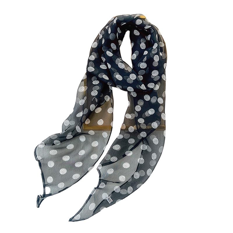 Head scarf for women Polka dot head scarf and bandana stylish scarf necklace for women