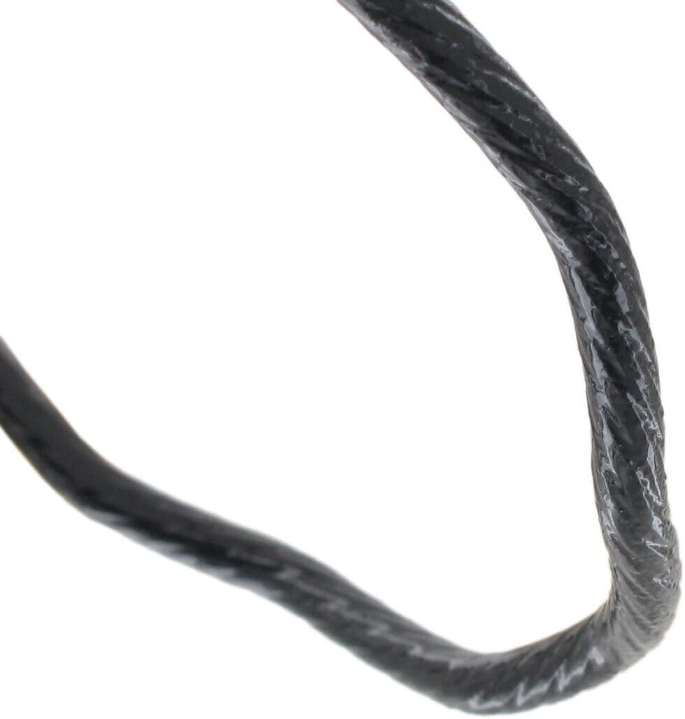 Black Retro Twist Pattern Enamel Wave Wrap Around Layering Bracelet 1970s Fashion Bracelets for Women Trendy Accessories for Women Stylish Additions Chic Details