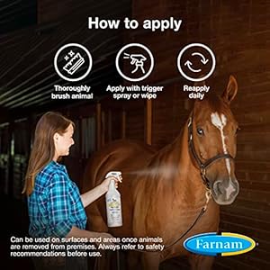 Farnam broncoe equine fly spray with citronella scent for horses and dogs 128 ounces gallon refill   cucciolini doodles