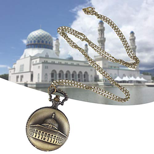 Relógio de Bolso Mesquita Muçulmana Islâmica Kaba Kaaba Relógio de Quartzo Suncatcher Suprimentos (m