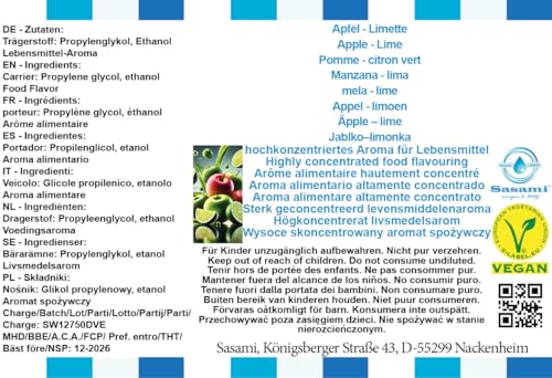 Arôme concentré pomme citron vert 100 ml à base de formule vegan Sasami - 4