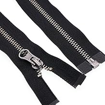 Leekayer #5 32 Inch Metal Zippers Black Separating Antique Silver Teeth Zipper for Sewing Crafts Coats Jackets 81.28cm Replacement Zipper Pack of 2pcs 32" Antique Silver