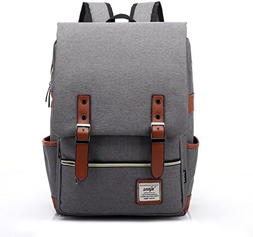 17inch Casual Unisex Waterproof Oxford School Backpack Rucksack (gray)