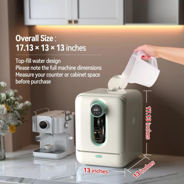 IAGREEA Baby Bottle Washer, Sterilizer and Dryer, All-in-One Pro Cleaning Machine for Bottles, Pump Parts & Baby Essentials, Effortless Care, Replaces Hand Washing, BPA-Free, 72-Hour Storage oldlace