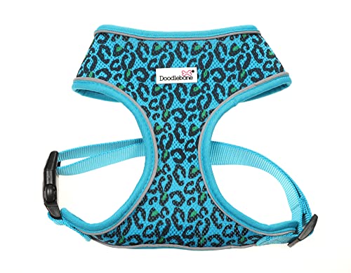 Doodlebone Originals Pattern Harnais pour chien en maille Airmesh Motif léopard nocturne Taille 6-7