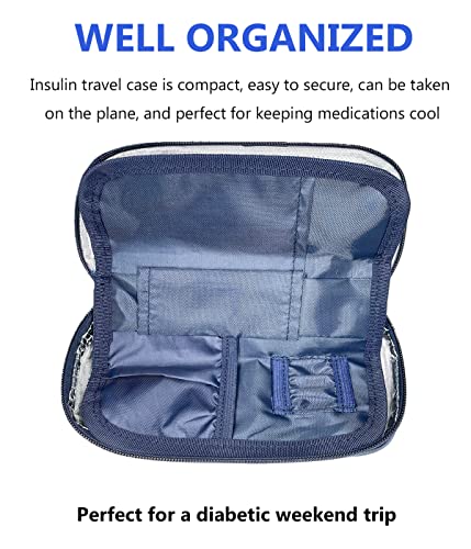 Insulin Cooler Travel Case For Pen, Portable, Waterproof Diabetic Supply Bag With Insulation Liner And 2 Reusable Ice Packs, Keeping 6-8 Hours Cooling Time #TOP4