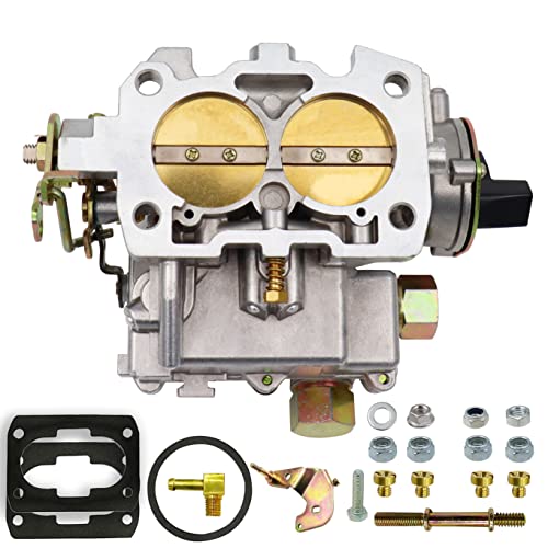 THUNDERMINGO Marine Carburetor for Rochester Mercruiser 2 Barrel Carburetor Mercarb 3.0L 5.7L 2.5L 4.3L 5.0L V8 350 Engines,Carb with Jets Long Linkage and Gaskets W/Electric choke #3310-864940A01