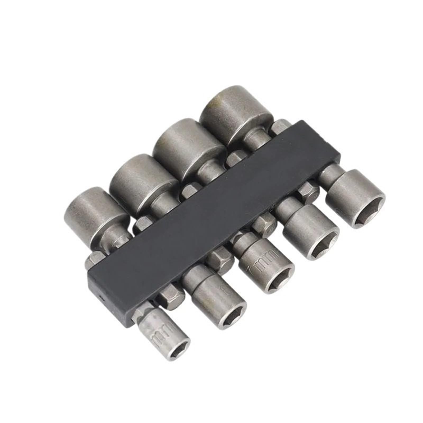 Kauwyehd 9Pcs Set Hexagon Nut Drill Bit Socket Screwdriver Wrench Set Hexagonal Handle Adapter Electric Socket Wrench Set(9Pcs Set)