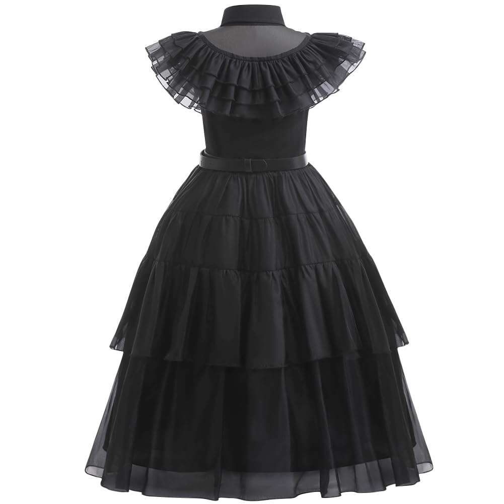 GMEDJVE Black Princess Costume Dress for Girls Kids Halloween Cosplay Costume Party Outfits with Accessories - Image 4