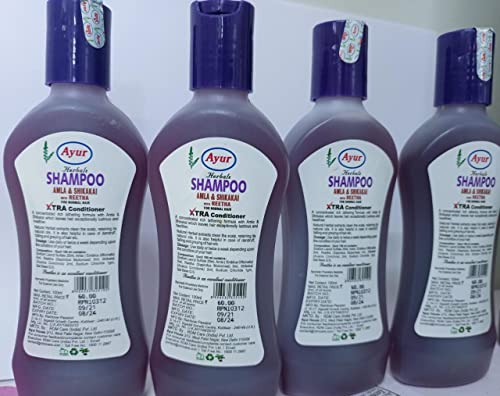 Image of Ayur Amla & Shikakai Shampoo pack of 4 (400 ml)