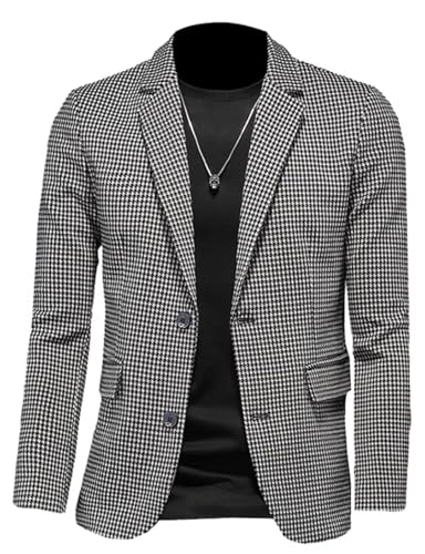 Blazer quotidien pied de poule homme pour le bureau et les sorties