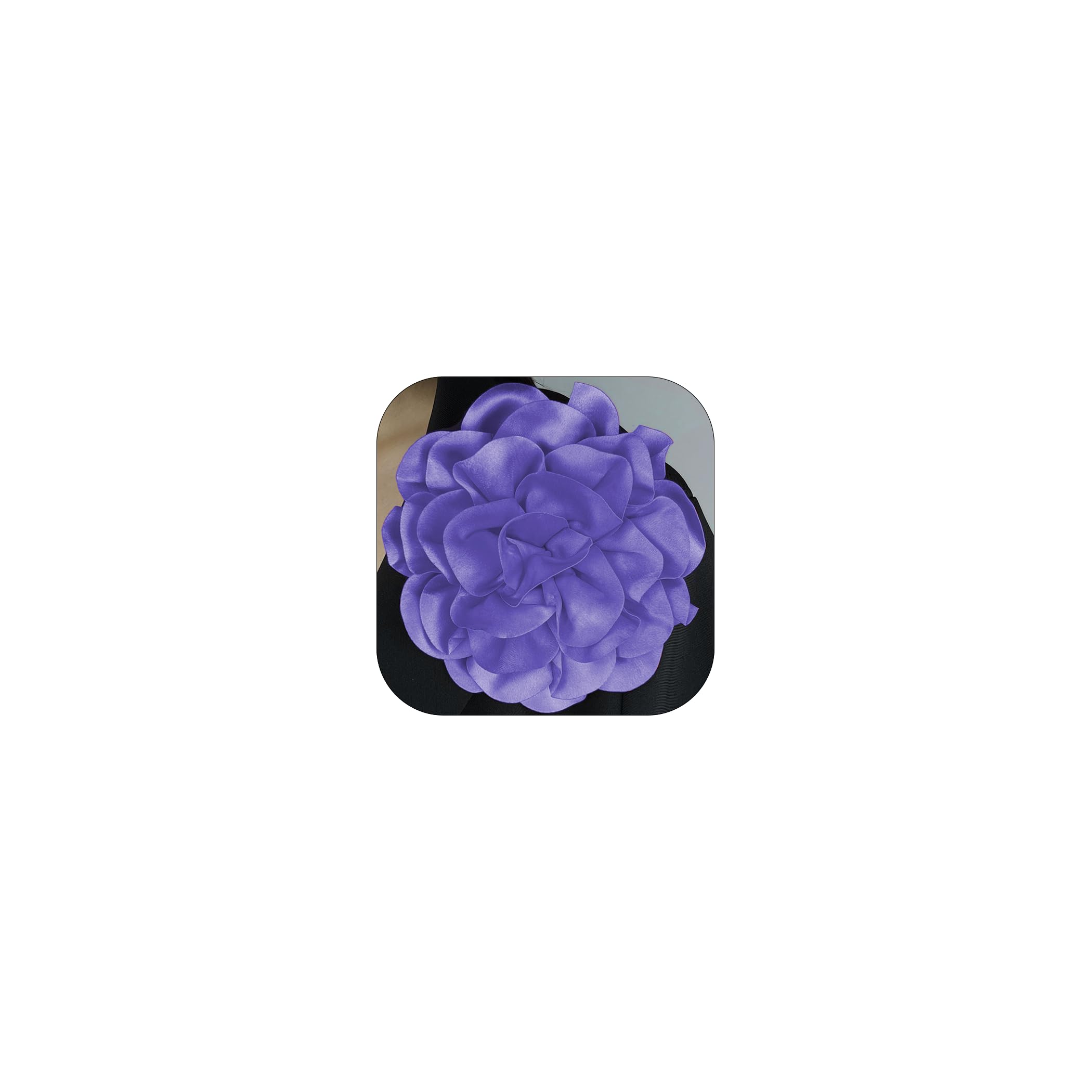 19mm Extra Large Flower Brooches Lapel Pins Dainty Satin Fabric Brooches Big Camellia Flower Brooch Pin for Women Wedding Part Dance Clothes