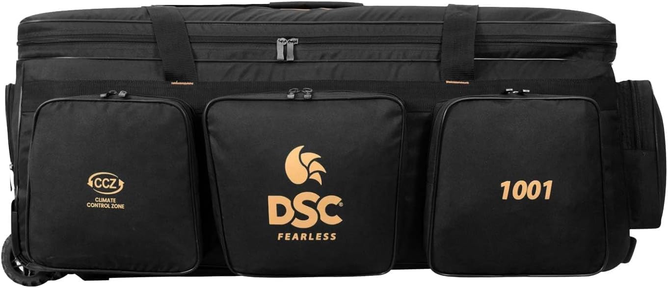 DSC 1001 Cricket Large Wheelie Kitbag, Color - Black/Gold (B0CT8D76V8) Amazon Price History, Amazon Price Tracker