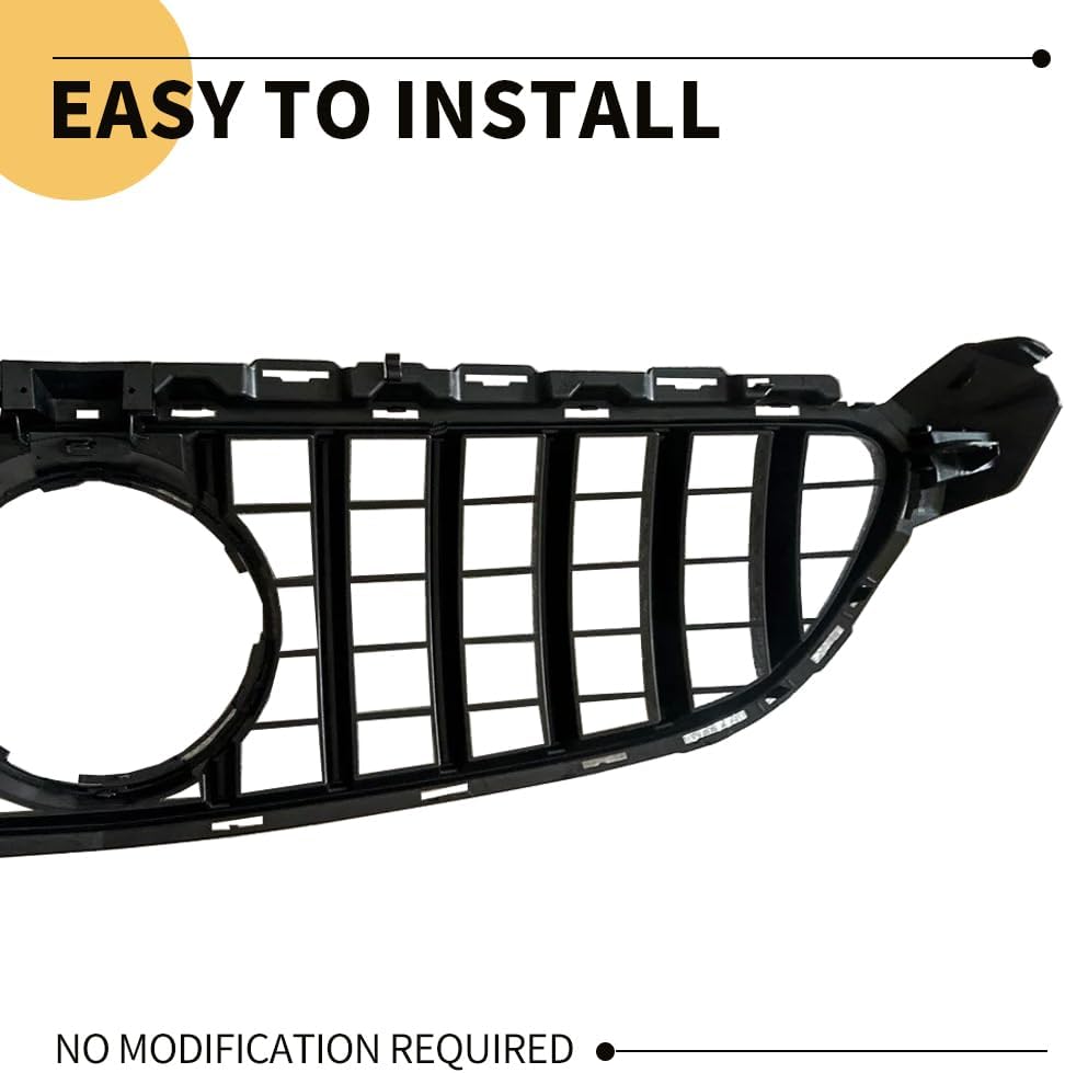 MAXDOM Real C63 Front Grill Fits for Mercedes Benz C63 C63S AMG (GT R-Style, 2015-2018 W205)