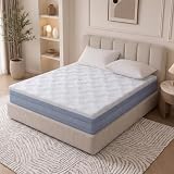 EVLIQUIL Queen Size Mattress, 14 Inch Copper Gel Cooling Memory Foam Mattresses in a Box, Medium Firm Support Colchón for Pressure Relief & Motion Isolation & Silent Sleep, CertiPUR-US Certified