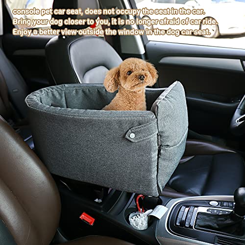 Cathpetic Dog Car Seat Pet Supplies - Travel Bags For Dogs Cats Portable Console Dog Car Seat Washable Dog Cat Booster Seat On Car Armrest Included Safety Tethers Perfect Car Seat For Dogs Cats #TOP2