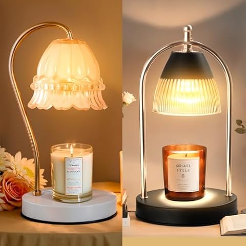 GEEZO Fragrance Candle Warmer Lamp,Electric Candle Warmer with Timer & Dimmer, Mom Christmas Birthday Gifts for Women, House Warming Gifts New Home Bedroom Decor Cover