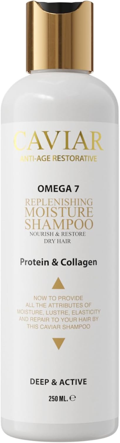 HAIRPLEXX CAVIAR ANTI-AGE RESTORATIVE TREATMENT PROFESSIONAL Protein & Collagen Nourish and Restore Dry Hair, Elasticity and Moisture, with Deep Active Formula | For or Home Use (250ML, Shampoo)