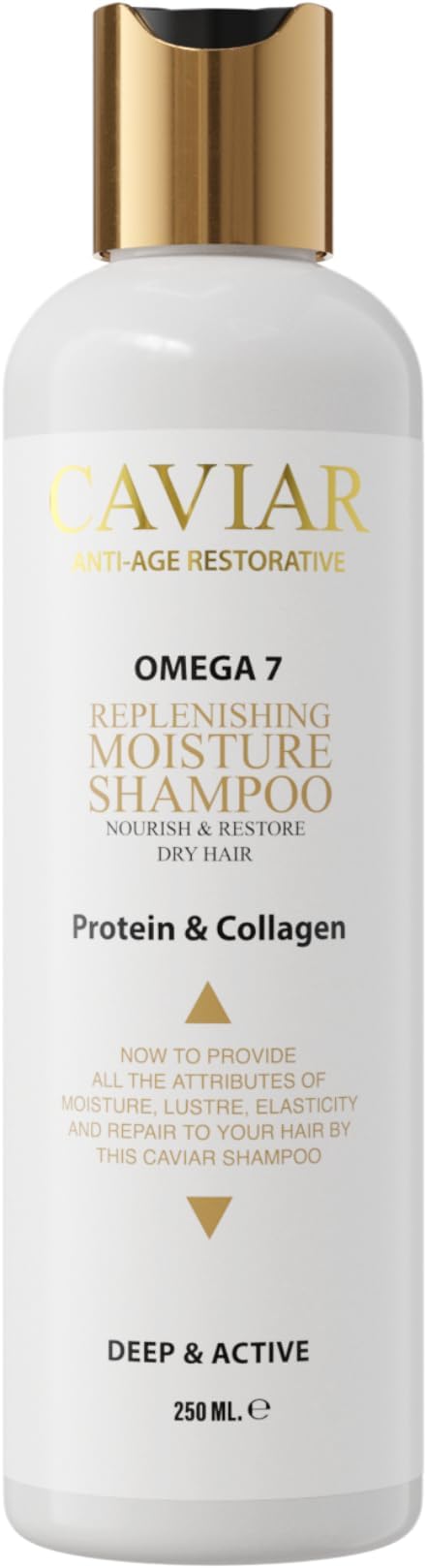 HAIRPLEXX CAVIAR ANTI-AGE RESTORATIVE TREATMENT PROFESSIONAL Protein & Collagen Nourish and Restore Dry Hair, Elasticity and Moisture, with Deep Active Formula | For or Home Use (250ML, Shampoo)