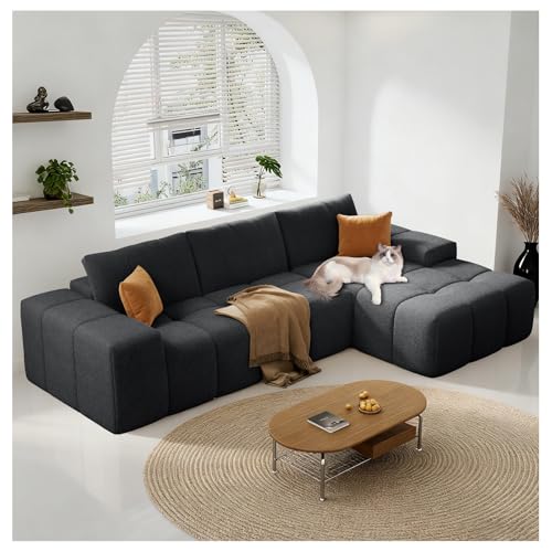 114” Oversized Modular Sectional Couch for Living Room, Chenille Boneless