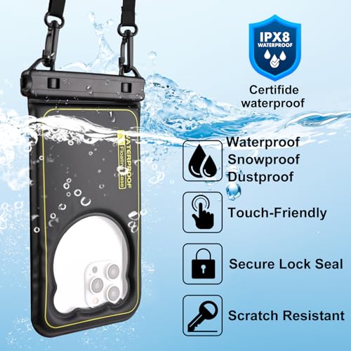 wasserdichte Handyhülle Schwimmende IPX8 Unterwasser Handyhülle wasserdichte Handytasche bis zu 6,8\ Waterproof Phone Case Wasserfeste Hülle für Schwimmen für iPhone 16 15 14 13 Pro Max Xiaomi Huawei