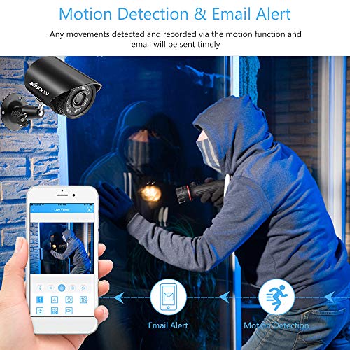 Tomshin Câmera de segurança analógica de 1.0MP 720P 4 em 1 (TVI/AHD/CVI/CVBS) Câmera de vigilância e