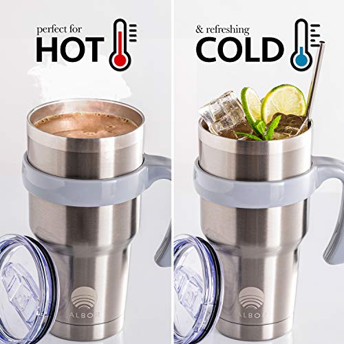 ALBOR 30 Oz Stainless Steel Tumbler 30 Oz Insulated Tumbler With Straw 30oz Stainless Steel Tumbler With Straw 30oz Tumbler With Handle Metal Tumbler With Straw Insulated Cup With Straw